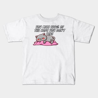 100% Sleepy Kitty Kids T-Shirt
